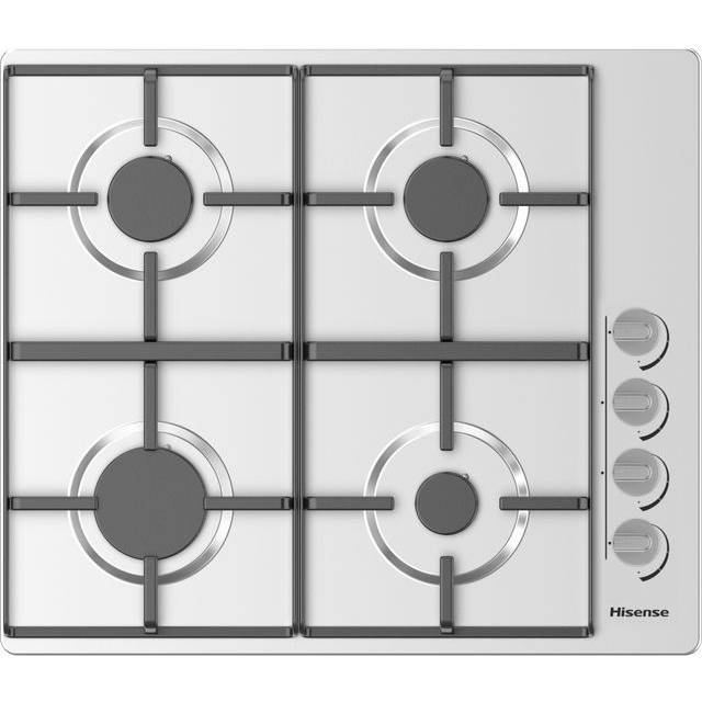 Hisense 60cm Gas Hob, Stainless Steel, 4 Zones, GM642XHS