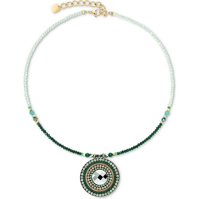 COEUR DE LION Halskette Amulett Glamorous Green gold