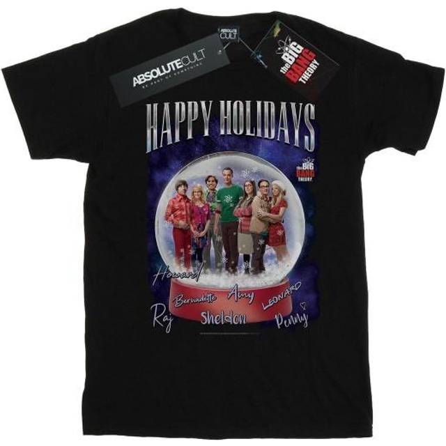 Happy Holidays Cotton Boyfriend T-Shirt - Black - XXL