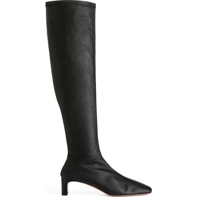 ARKET Stretch Leather Boots -Black, 37