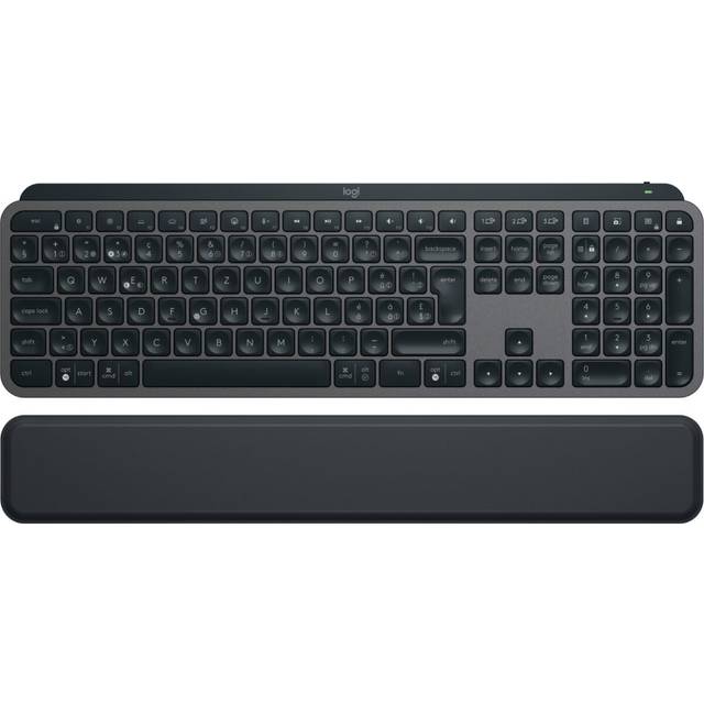 Logitech Köp MX Keys S-tangentbord – normalstorlek eller mini in Grafitgrå, Suisse/Schweizer (Qwertz), Tangentbord med handledsstöd