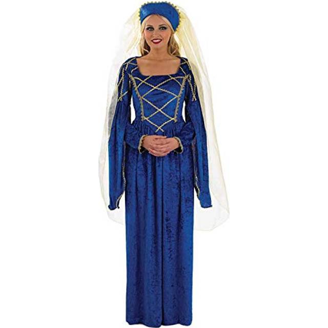 Large Blue Tudor Lady Costume -  costume tudor fancy dress medieval ladies royal outfit renaissance womens adults lady