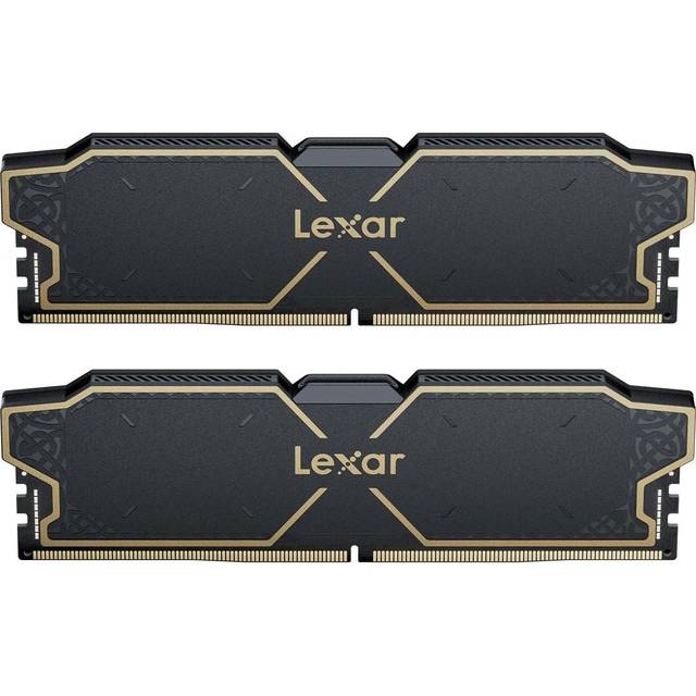 Lexar THOR OC DDR5 RAM 32GB Kit (2x16GB) 6000 MHz, DRAM 288-pin UDIMM Desktop Memory, Högpresterande Datorminne Speldatorminne för XMP 3.0 & AMD EXPO, CL32-38-38-96, 1.3V (LD5U16G60C32LG-RGD)
