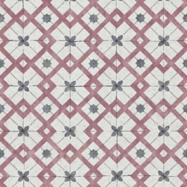 California Dreams Retro Tile Wallpaper Red Grey Textured Vintage  Wall covering