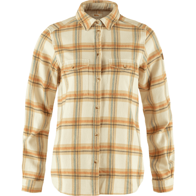 Fjällräven Övik Heavy Flannel Shirt - Skjorta - Dam Chalk White / Dune Beige XS