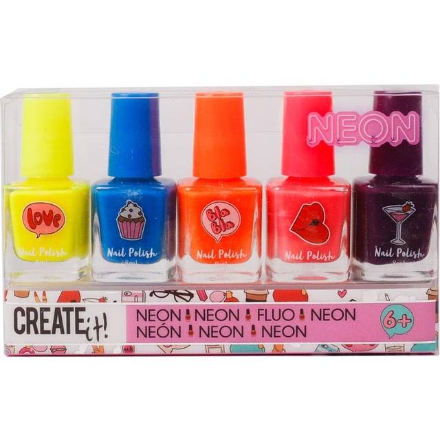 Create It! neon nail polish 5-pack /6