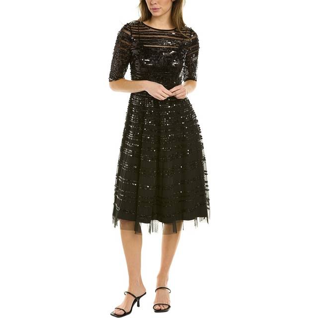 Johnny Was Beaded Mesh A-Line Dress