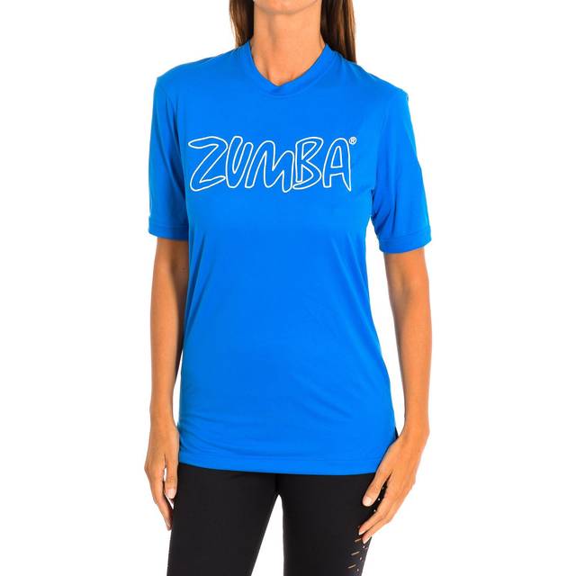 Zumba Womens sports t-shirt with sleeves Z2T00153 - Blue - Size Small