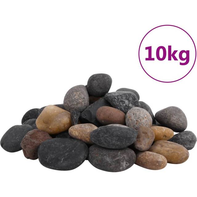 vidaXL Polished Pebbles 10 kg Mixed Colour 5-8 cm - Multicolour