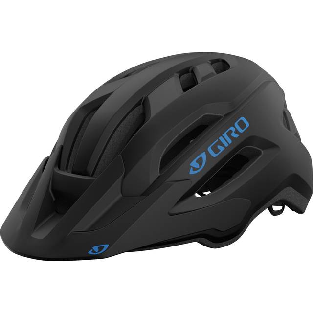 Giro Fixture II MIPS Mountain Bike Helmet for Men  Women  Kids  and Adults - Matte Black/Blue Logo  Universal Youth 50-57cm