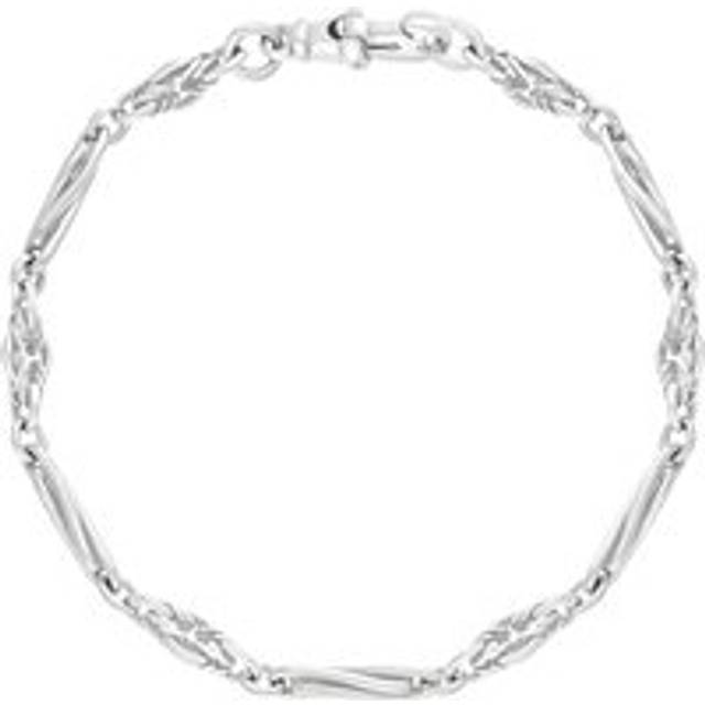 18ct White Gold Twist Byzantine Handmade Bracelet