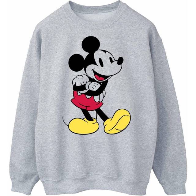 (XL, Sports Grey) Disney Mens Classic Mickey Mouse Sweatshirt