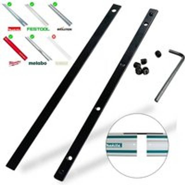 Buyaparcel - Guide Rail Connector Set For Plunge Circular Saws 1 Pair - Makita Festool Rails