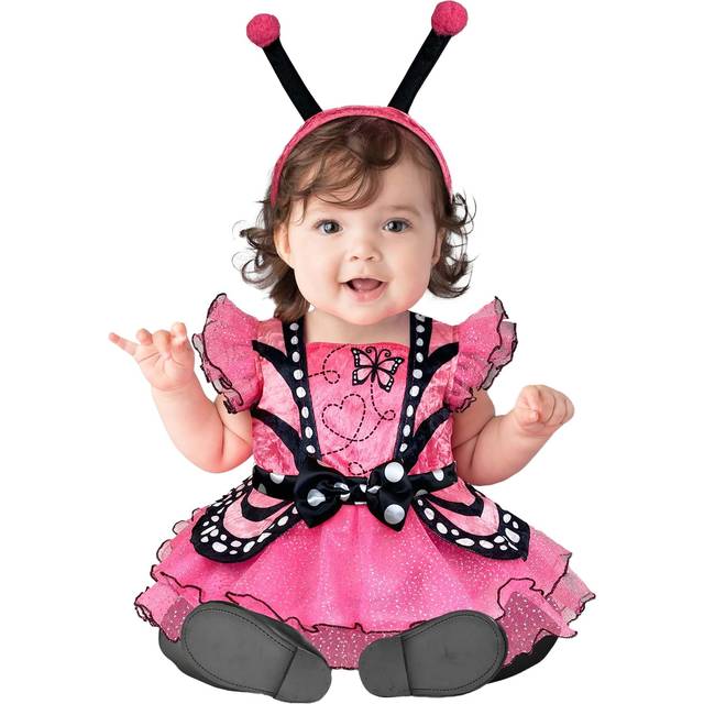 Infant Pink Butterfly Tutu Costume - Black&#47;Pink (0/6MO)