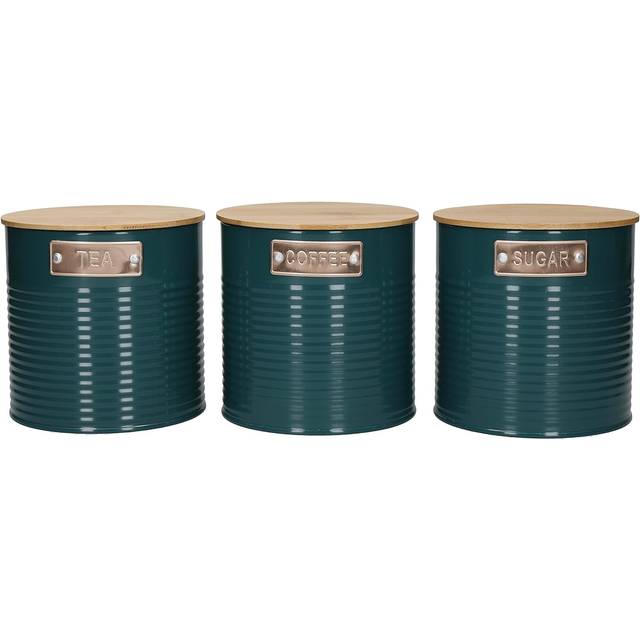 KitchenCraft Tea, Coffee and Sugar Canister Set - Teal (1,000ml)