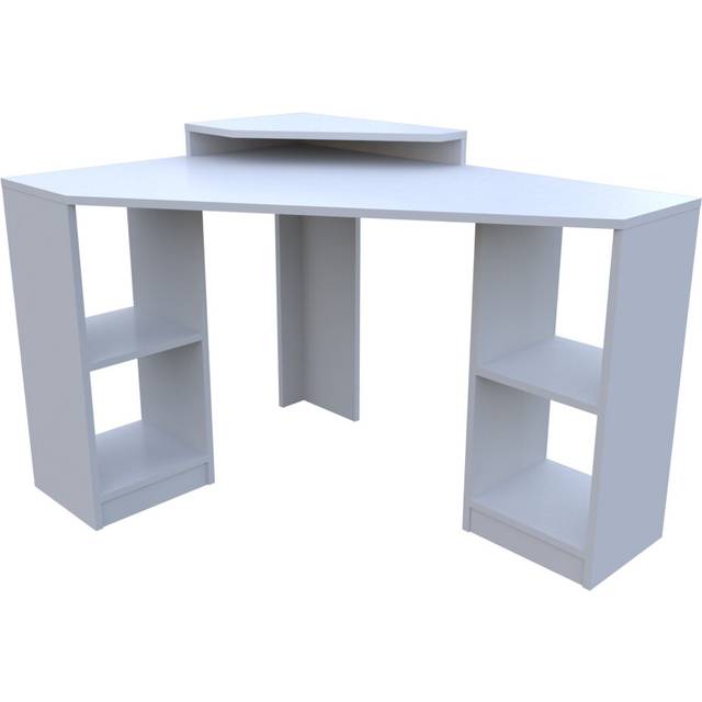 Decorotika Floating Computer Desk Writing Desk Corner Design - White, White