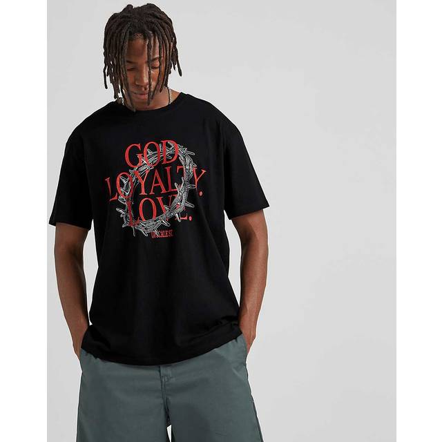 Mister Tee God Loyalty Love Oversize Short Sleeve T-shirt Blue S Men