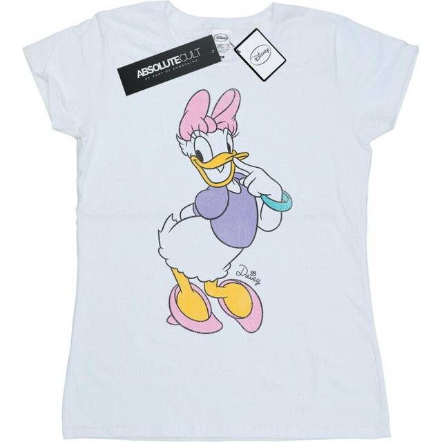 (XS, White) Disney Womens/Ladies Classic Daisy Duck Heather T-Shirt