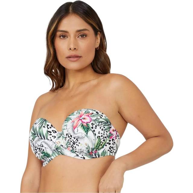 Gorgeous Womens/Ladies Jungle Strapless Bikini Top 32E black