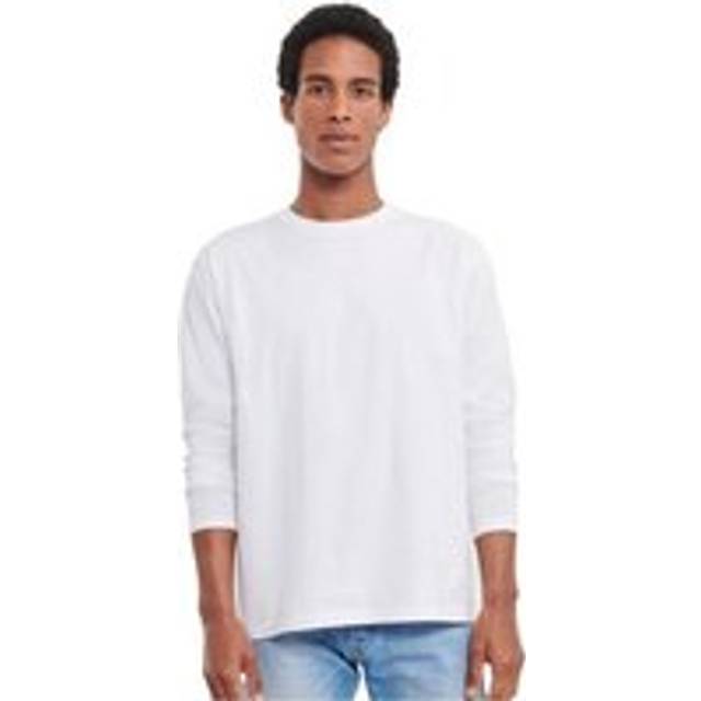 Russell Athletic Unisex Adult Plain Classic Long-Sleeved T-Shirt (White) - Size Small