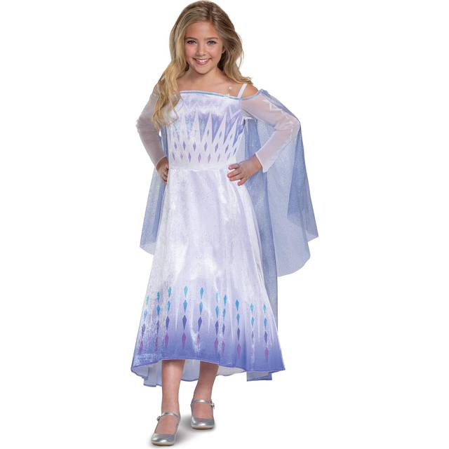 Frozen Snow Queen Elsa Girl's Deluxe Costume | Frozen Costumes - Blue&#47;Purple&#47;White (7/8)