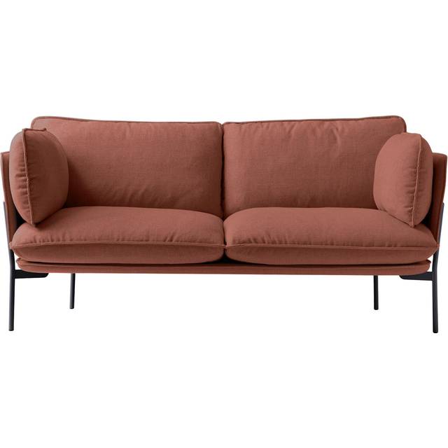 &Tradition - Cloud LN2 2-Seater Sofa - rot-braun/Stoff Steelcut 2 365/BxHxT 168x75x84cm/Füße schwarz - red-brown (84.0 x 168.0 x 75.0cm)