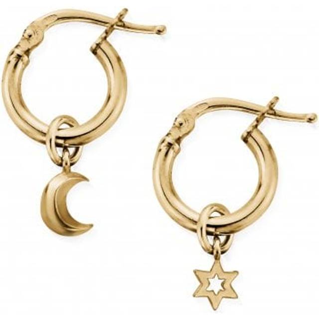 ChloBo Wisdom & Guidance Small Gold Tone Hoop Earrings GEH31814037