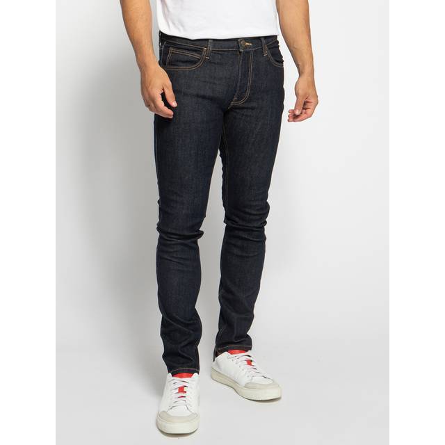 Lee – Luke – Smala, avsmalnande jeans i mörkblå tvätt-Marinblå