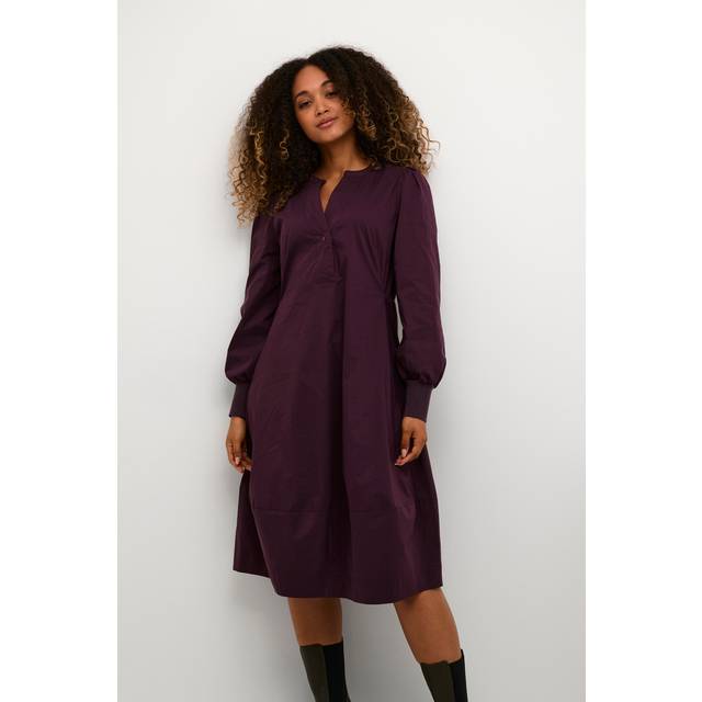 Women's ribbed dress CULTURE Antoinett - Rouge