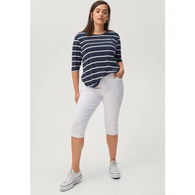 Zizzi - Jeans Amy Capri - Vit
