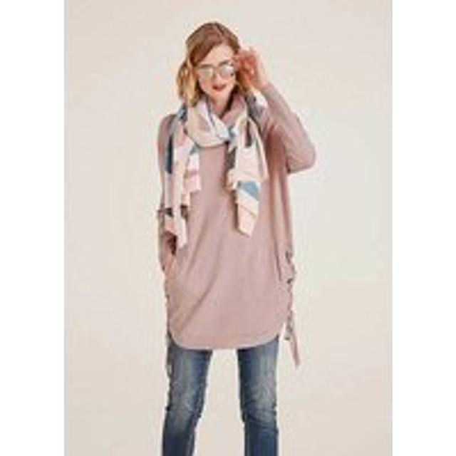Oversized Round Neck Jumper - Rose