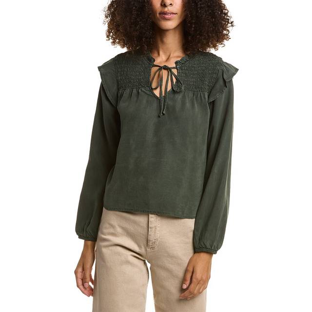 Bella Dahl Smocked Ruffle Pullover