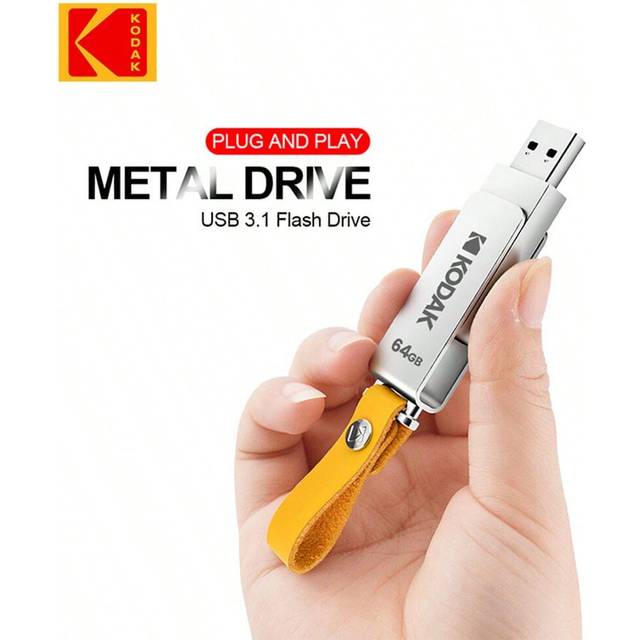 Kodak KODAK USB Flash Drive 512GB 256GB 128GB 64GB K133 Mini Metal Pendrive USB3.1 High Speed Memory Stick Unidad Flash for Laptop PC