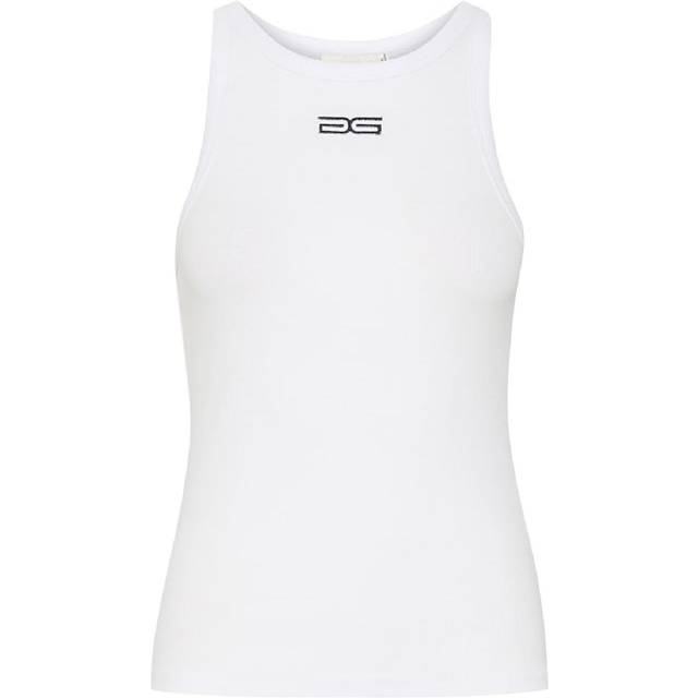 Gestuz, Topp, Dam, XS, Bomull, Logo Ärmlös topp Bright White - white (XS)
