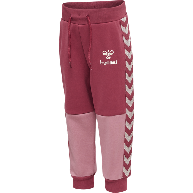 Hummel Byxor - hmlOlek - Earth Red/Rosa m. Silver - Hummel - 74 - Byxor - Bomull