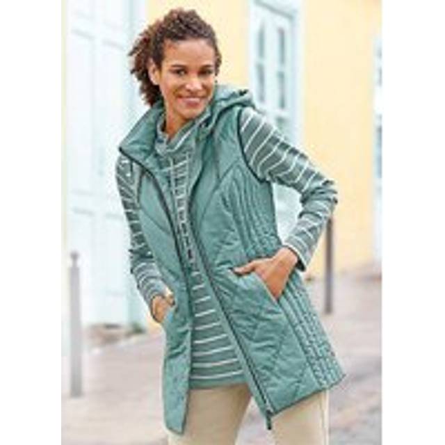 Witt Long Quilted Gilet - Jade