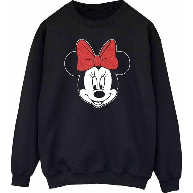 Disney Womens/Ladies Minnie Mouse Head Sweatshirt XXL black