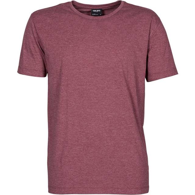 (S, Wine Melange) Tee Jays Mens Urban Short Sleeve Melange T-Shirt