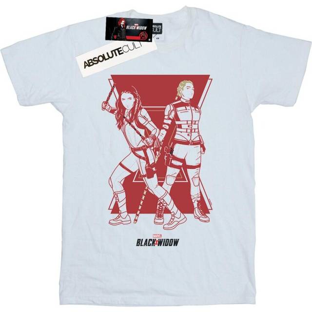 Black Widow Movie Sisters Silhouette T-Shirt - White