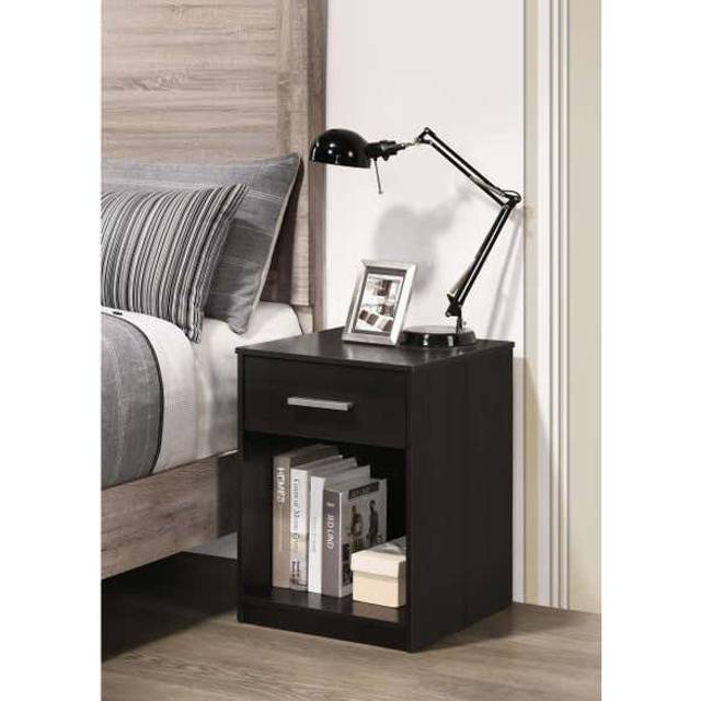 Progressive Furniture Cessna Nightstand with Drawer, Espresso