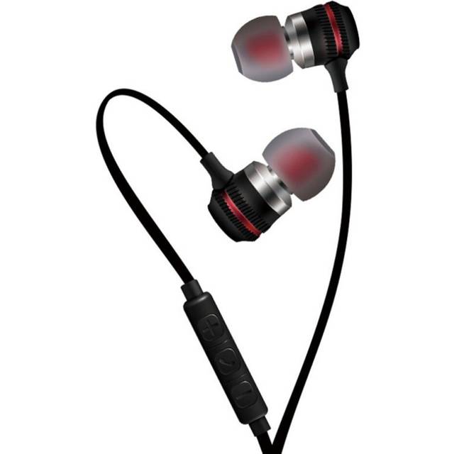 In-ear Wire-controlled Stereo Metal Magnetic Absorption Earphone black