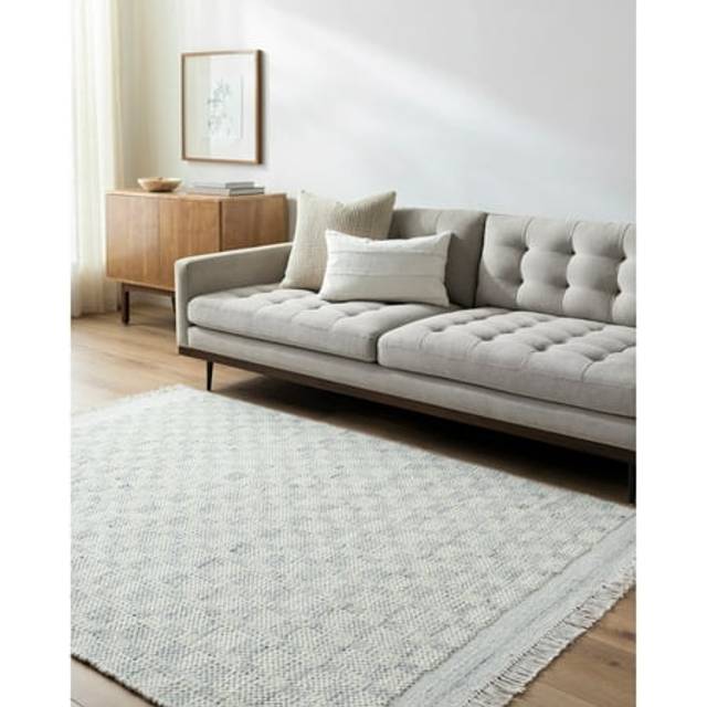 Livabliss Oslo Geometrisk Matta - Scandi-Vardagsrum 120 x 170 cm, Matsal, Kök - Neutral, Abstrakt Mönstrad, Boho - Enkel Skötsel - Stor, Vit Och Grå