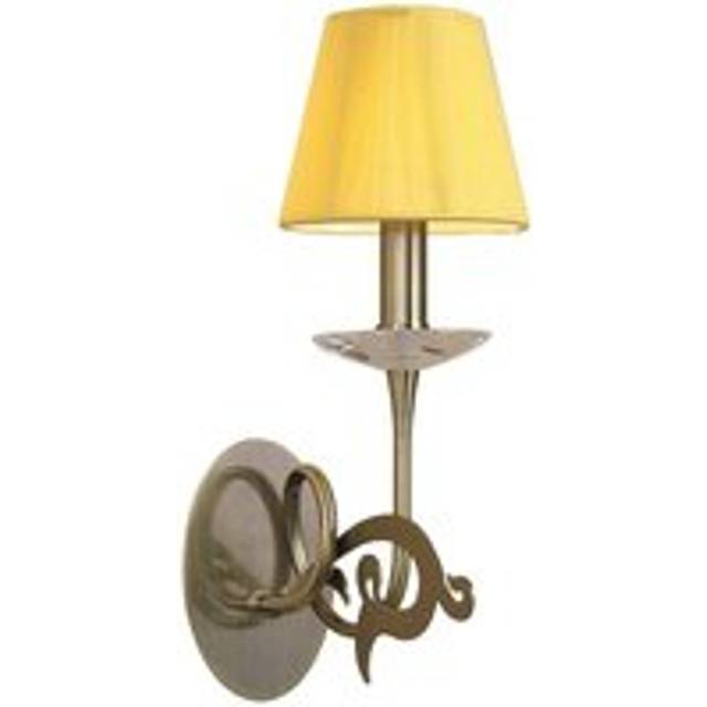 Mantra M0379AB Acanto Wall Lamp 1 Light E14 Antique Brass Amber Cream