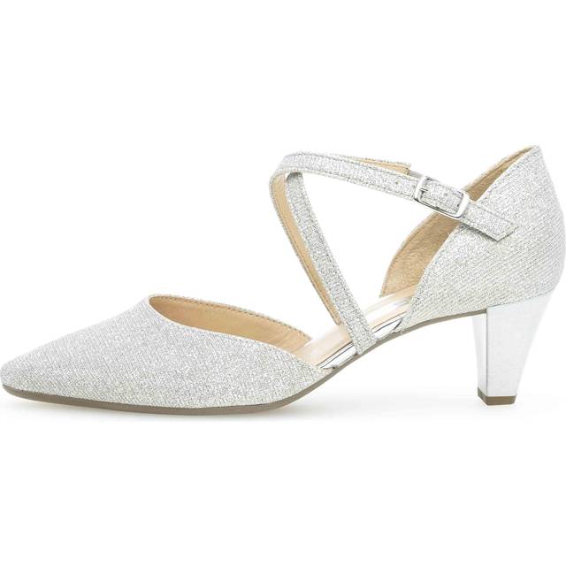 GABOR Ankle-Strap Pumps |Silver |42