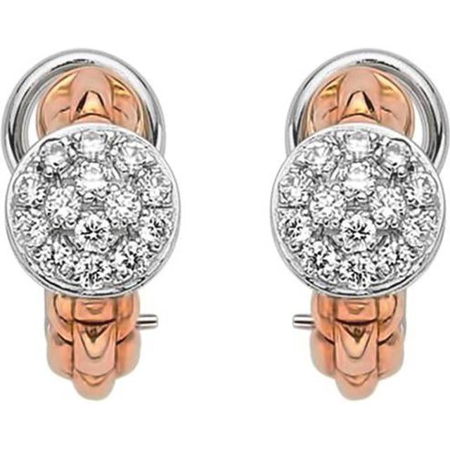 Fope Eka Tiny 18ct Rose Gold 0.45ct Diamond Earrings