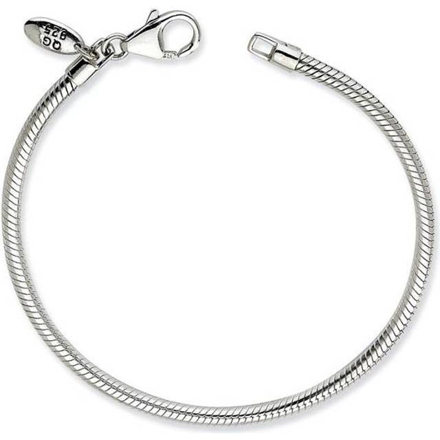 Reflection Beads QRS984-7.75 7.75 in. Sterling Silver Lobster Clasp Bead Bracelet