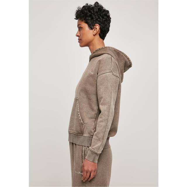 Urban Classics Dam liten broderi huvtröja, BRUN, XL