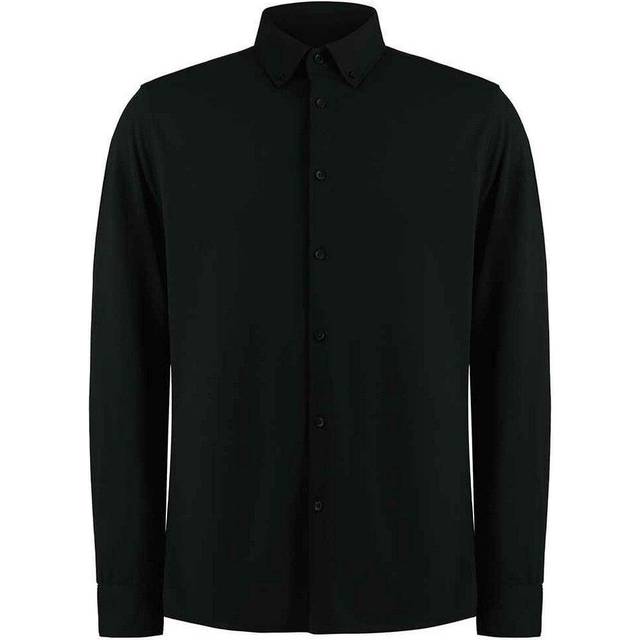 (XXL, Black) Kustom Kit Mens Pique Formal Shirt
