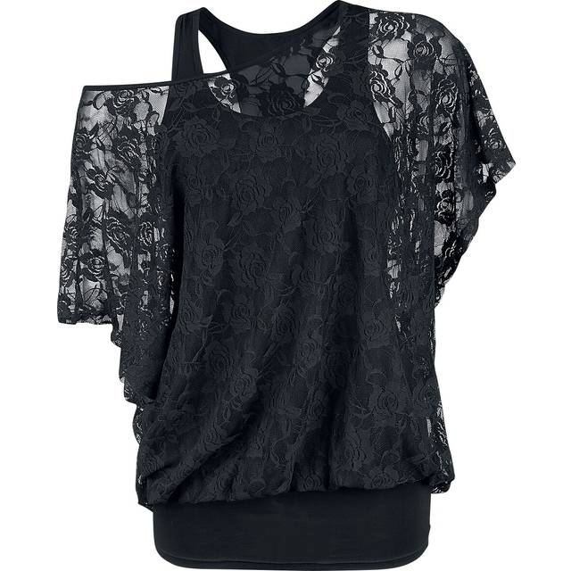 Gothicana by EMP T-shirt - 2 i 1 spetstopp - S 3XL - för Dam - svart