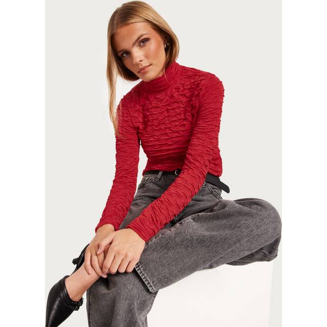 Selected FEMME - Topp slfNancy LS Roll Neck Top - Röd